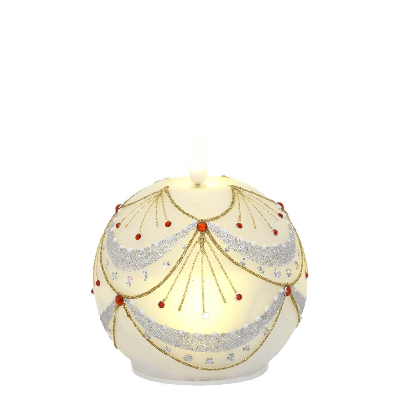 SFERA D.10 CON LED E FIAMMELLA